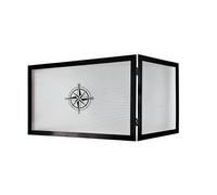 PARASCINTILLE ANGOLARE PER CAMINO REVERSIBILE IN FERRO BATTUTO Parafiamme per Caminetti, Caminetto Angolare CM 70 x 50 x H 50 modello DOLOMITE Rosa Dei Venti