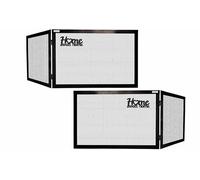 PARASCINTILLE ANGOLARE PER CAMINO REVERSIBILE IN FERRO Parafiamme per Caminetti, Caminetto Angolare CM 70 x 50 x H 50 modello DOLOMITE Home Sweet Home