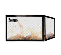 PARASCINTILLE ANGOLARE PER CAMINO REVERSIBILE IN FERRO Parafiamme per Caminetti, Caminetto Angolare CM 60 x 50 x H 50 modello DOLOMITE HOME Sweet Home