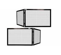 Parascintille Camino Angolare Reversibile 60x50x50 Modello DOLOMITE - Schermo Protettivo per Camino in Ferro Battuto, Design Elegante, Protezione Fuoco e Scintille - Griglia di protezione camino