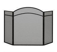 Parascintille Camino Pieghevole a 3 Pannelli 96x60cm Nero 280BKS502 DecHome