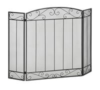 Parascintille con Antine 105x1,6x80,5 cm in Acciaio e Rete Metallica Nero