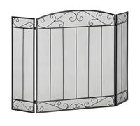 Parascintille con Antine 105x1,6x80,5 cm in Acciaio e Rete Metallica Nero