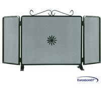 parascintille due ante decoro fiore cm 100x50h. Verniciato nero ferro battuto0