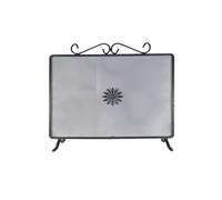 Parascintille fisso alto 50cm e largo 40cm in ferro battuto - Protezione da scintille per camini e stufe a legna