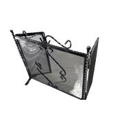Parascintille in ferro battuto con ante per camino caminetto fuoco 50 cm x 50 cm