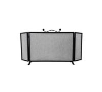 Parascintille Moderno per Camino in Ferro, 60 cm + (15 cm x 2 Antine) X 45h cm