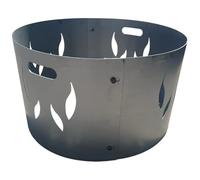 Parascintille per braciere 80 cm - 2 pezzi in acciaio non trattato, sviluppato patina, protezione sicura dalle scintille con manico per giardino e terrazza, adatto per braciere Ø 80 cm