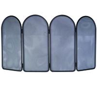 670.b PARASCINTILLE 4 ANTE IN FERRO BATTUTO ARCHI 95x50cm CAMINO CAMINETTO
