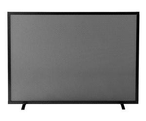 Parascintille per Camino 60x51 in Ferro Verniciato Grigio Martellato