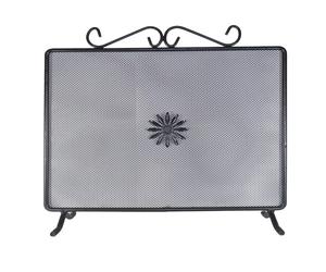 Parascintille per camino in Acciaio verniciato Mod. Perugia con decoro cm 60x50h