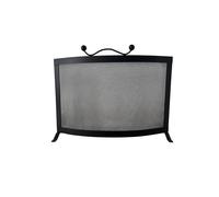 Parascintille per Camino in Ferro Design Moderno Curvo 57x43h cm made in Italy