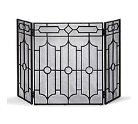 Parascintille Per Camino Schermo del camino interno Decorazione soggiorno Creative Iron Hollow a tre pannelli Schermata Fuoco Fuoco Partizione Griglie Decorative Antiscintille