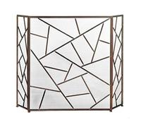 Parascintille Per Camino Schermo del camino semplice Schermo indipendente a 3 volte barriera antincendio con maglia in ferro battuto schermi antincendio for caminetti Griglie Decorative Antiscintille