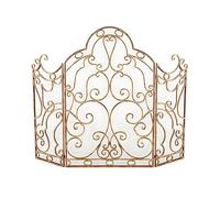 Parascintille Per Camino Schermo for camino Recinzione antincendio a pavimento Soggiorno Camino Divisorio antincendio Schermo for camino pieghevole in ferro battuto Griglie Decorative Antiscintille(A)