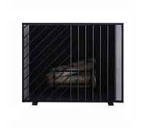 Parascintille per Camino Spark Schermo retrò Stile Nero Metallo Black Metal antincendio singolo Camino Screen Decorativo Schermata da camino Porte per Camino