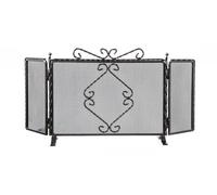 Parascintille/Schermo per camino/caminetto in ferro battuto con ante - Lux