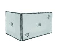 Parascintille universale 1 anta con decoro per camino - cm.50+85x45h.