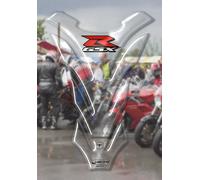 labelbike - ADESIVO PARASERBATOIO in GEL 3D PROTEZIONE per SERBATOIO della moto compatibile con Suzuki GSX-R Grafica Trasparente