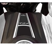 Paraserbatoio Adesivi Resinati 3d Serbatoio moto Benelli TRK 502 Bianco compatib