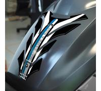 PARASERBATOIO ADESIVO 3D PROTEZIONE SERBATOIO Resinato per MOTO BMW Nero-Bianco