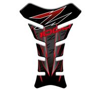 PARASERBATOIO ADESIVO RESINATO EFFETTO 3D compatibile con KAWASAKI Z1000 (Rosso-Nero)
