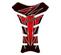 PARASERBATOIO ADESIVO RESINATO EFFETTO 3D compatibile con Kawasaki Z800 (Rosso)