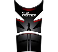 PARASERBATOIO ADESIVO, RESINATO EFFETTO 3D compatibile con Yamaha MT-09 Tracer (Nero/Rosso)