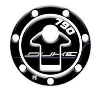 Paraserbatoio.it Adesivo effetto 3D Protezione Paraserbatoio resinato compatibile con KTM DUKE 790 THE SCALPEL - Protezione tappo - Colore Blu v2