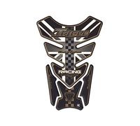 Paraserbatoio.it PARASERBATOIO RESINATO ADESIVO EFFETTO 3D, PER MOTO COMPATIBILE CON TRIUMPH Speed Street Triple Daytona england black gold