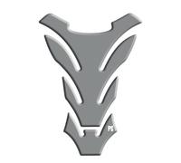 Paraserbatoio.it PARASERBATOIO RESINATO NEUTRO ADESIVO EFFETTO 3D, PER MOTO - UNIVERSALE - forma Hawaii, misura 18 cm x 13 cm Colore Grigio