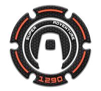 Paraserbatoio.it PROTEZIONE TAPPO RESINATO ADESIVO EFFETTO 3D, PER MOTO COMPATIBILE CON KTM 1290 Adventure S 2021-2022 Arancione