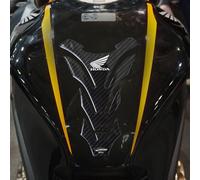 Paraserbatoio Licenza Ufficiale Honda adesivo resina 3D carbonio logo bianco