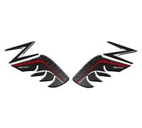 PARASERBATOIO, PROTEZIONE LATERALE RESINATO ADESIVO EFFETTO 3D, COMPATIBILE CON KAWASAKI Z900 v2 (Rosso)