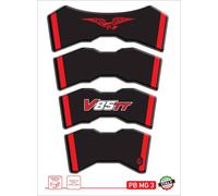 Paraserbatoio resinato 3D compatibile MOTO GUZZI V85 TT Rosso PB MG 3