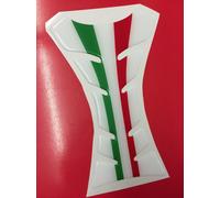 Paraserbatoio Resinato Sticker 3D DUCATI BMW APRILIA SUZUKI White e Tricolore