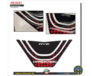 Paraserbatoio Resinato Sticker 3D DUCATI HYPERMOTARD 950 RVE 1 black