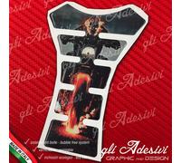 Paraserbatoio Resinato Sticker 3D GHOST RIDER Red Moto