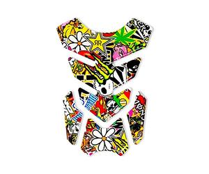 Paraserbatoio Tank Pad Adesivo 3D per Moto Full Sticker Bomb, 19 x 13 cm