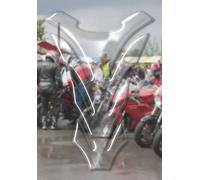 labelbike - Paraserbatoio Adesivo neutro Protezione Decorazione Serbatoio Moto in Resina 3D - trasparente