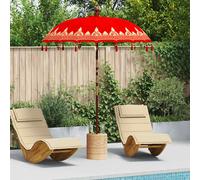 vidaXL Parasol Balinese Rosso 185 x 185 x 260 cm