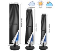 Parasol Cover Waterproof 210D Garden Umbrella Cover with Zip Fit for Outdoor Garden Parasol Multipurpose Rain Umbrella Covers 210D Height 170cm