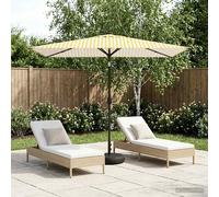 Parasol da giardino con luci LED e base 200 x 300 cm Poliestere