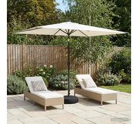 Parasol da giardino con luci LED e base 200 x 300 cm Poliestere