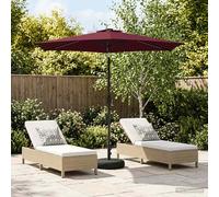 vidaXL Parasol da giardino con luci LED e base 270 x 270 cm Poliestere