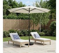 vidaXL Parasol da giardino con luci LED e base 270 x 270 cm Poliestere
