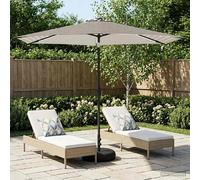 vidaXL Parasol da giardino con luci LED e base 300 x 300 cm Poliestere
