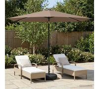 vidaXL Parasol da giardino con luci LED e base 300 x 300 cm Poliestere