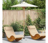 Parasol da giardino per balcone, terrazza, giardino, bianco crema, 180 x 180 x 230 cm, in bambù per balcone, terrazza, giardino