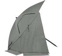 VirtuFit Parasole da spiaggia di alta qualità, protezione dal vento, 200 cm, grigio